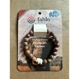 Fahlo Animal Tracking bracelet Elephant Desert Stone